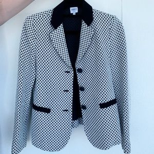 Armani navy and white soft blazer